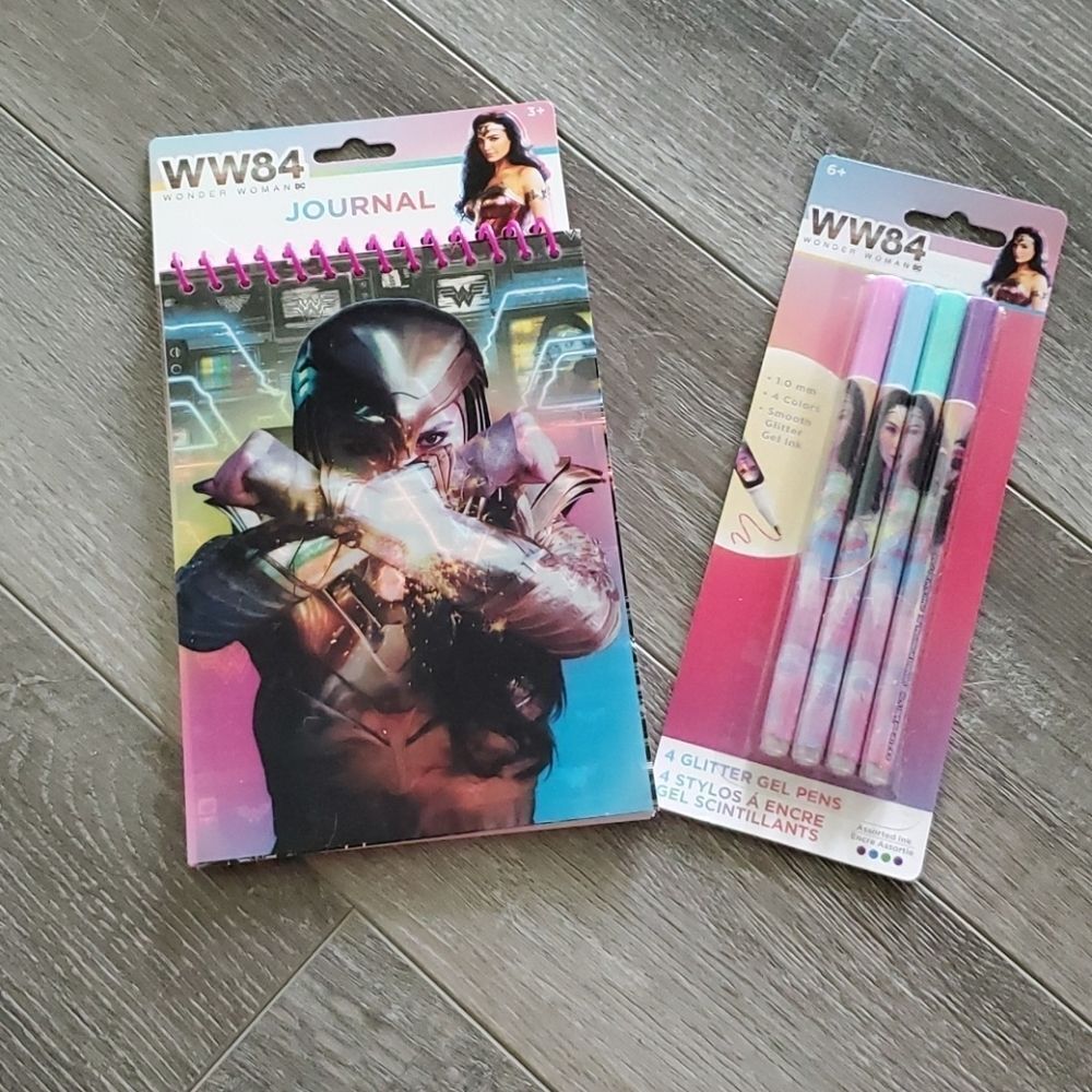 💥5/$25 SALE | BUNDLE & SAVE |WONDER WOMAN JOURNAL & GEL Pens